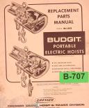 Budgit-Budgit Model 4 Digits Portable Electric Hoists Parts Manual 1964-4-01